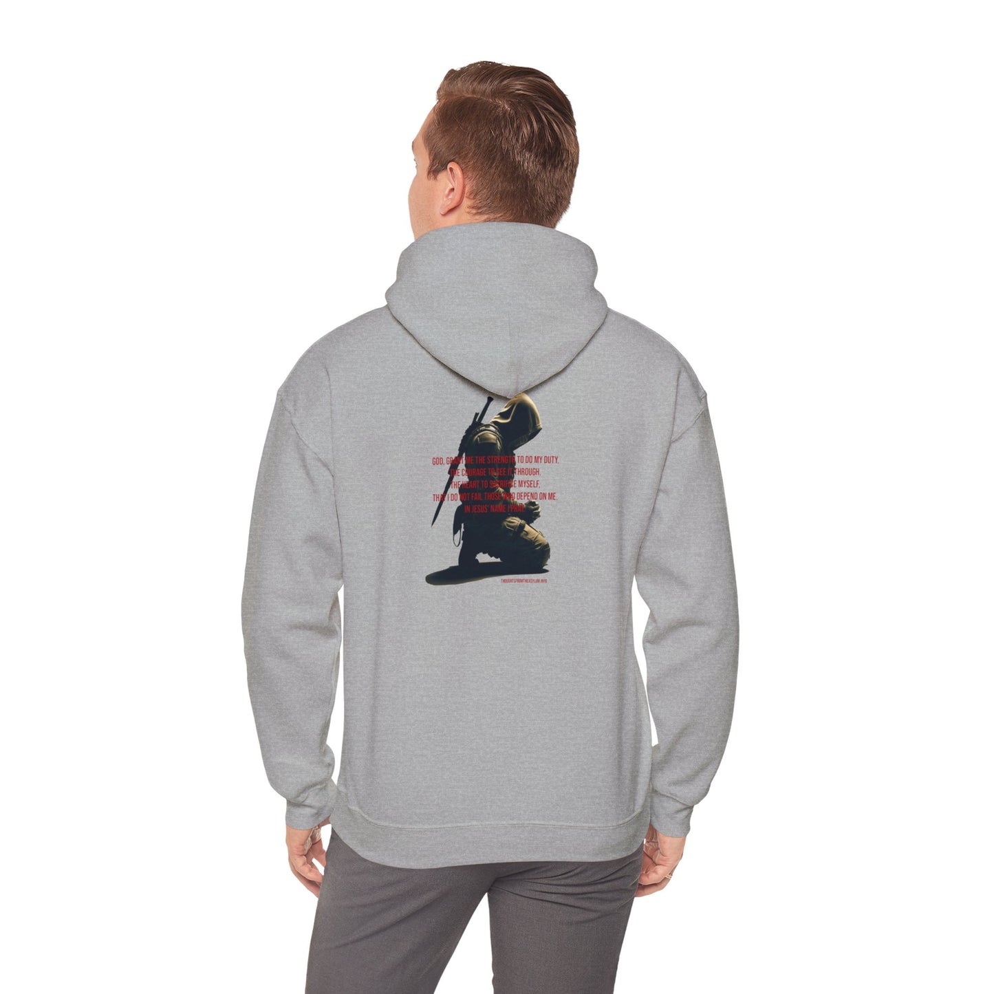 A Man's Prayer Hoodie Back