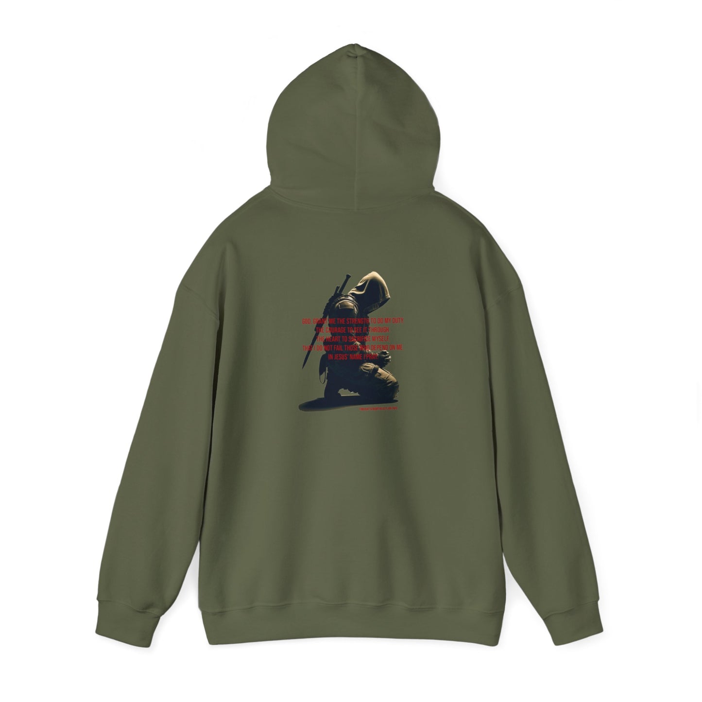 A Man's Prayer Hoodie Back