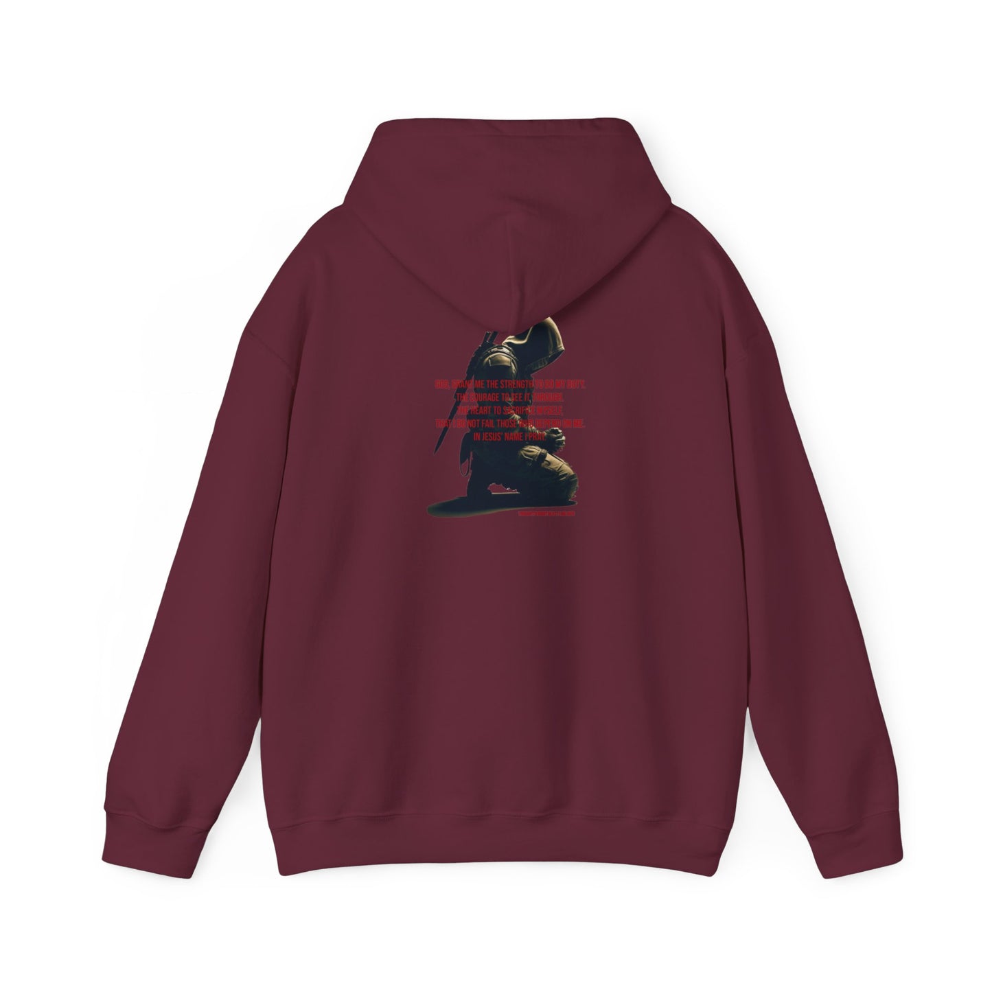 A Man's Prayer Hoodie Back