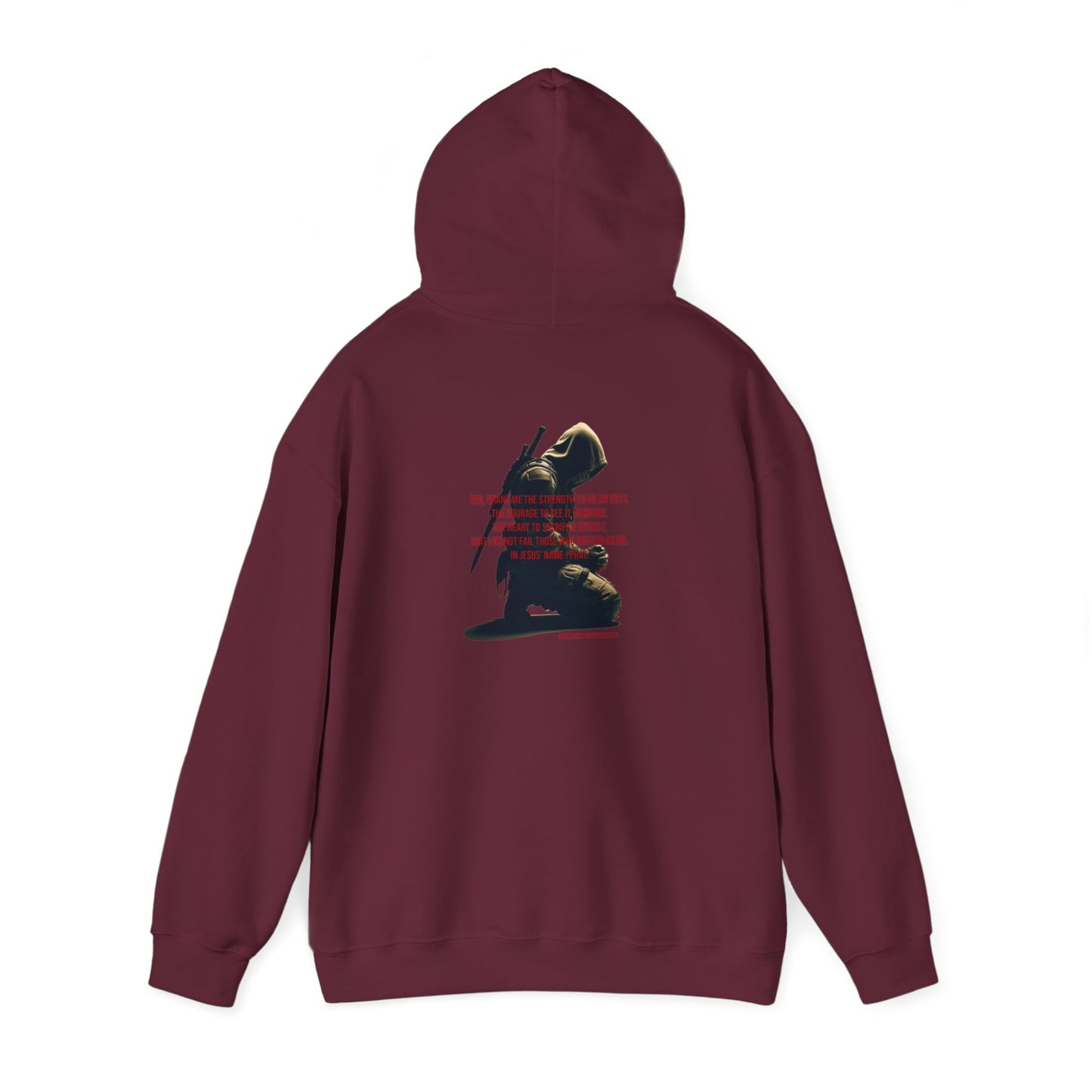 A Man's Prayer Hoodie Back