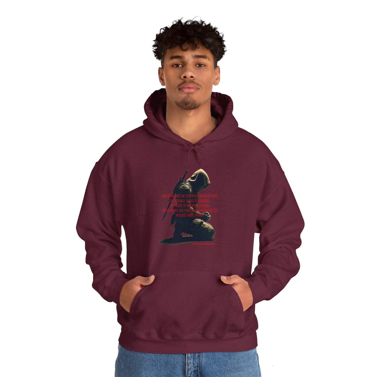 A Man's Prayer Hoodie Front