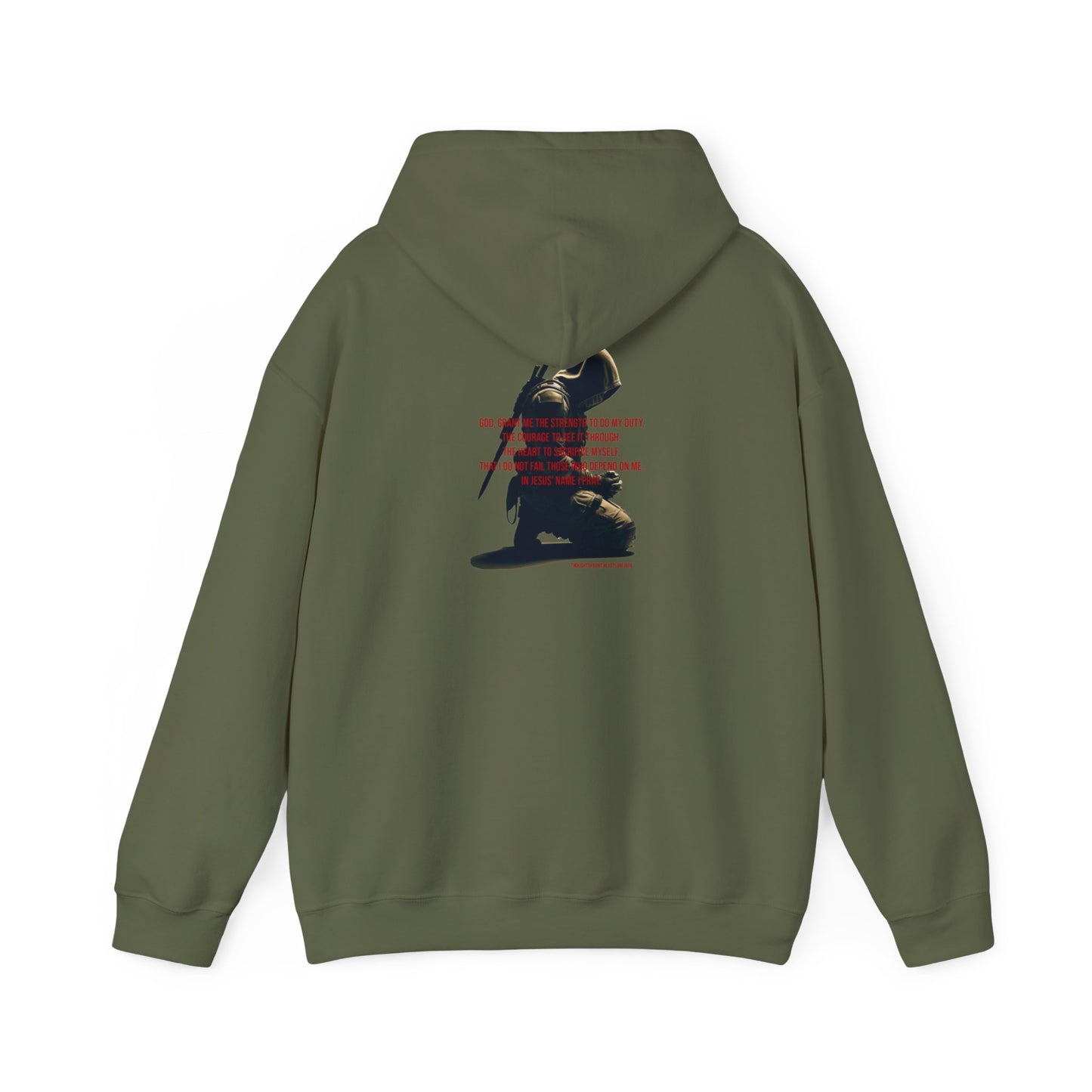 A Man's Prayer Hoodie Back