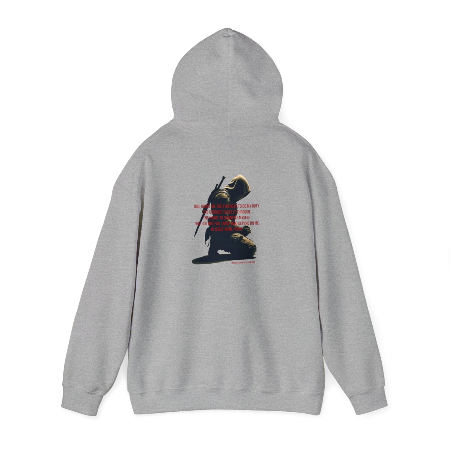 A Man's Prayer Hoodie Back
